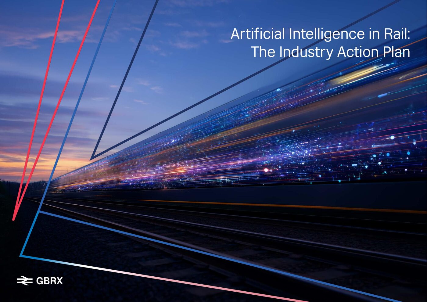 Cover of the Great British Railways Transition Team's report titled 'Artificial Intelligence in Rail: The Industry Action Plan'