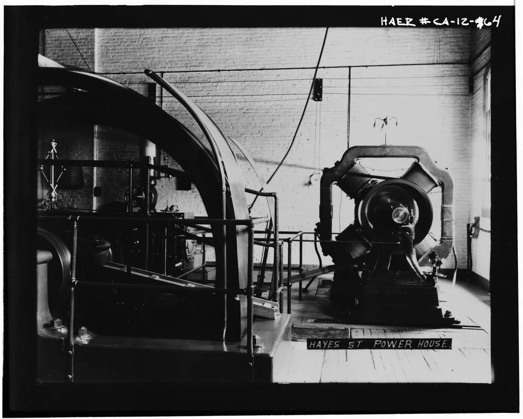 Electric motor beside the steam plant it replaced, 1905